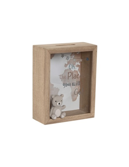 HUCHA MDF CRISTAL 16X7X20 BEIGE