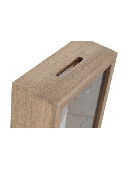 HUCHA MDF CRISTAL 16X7X20 BEIGE