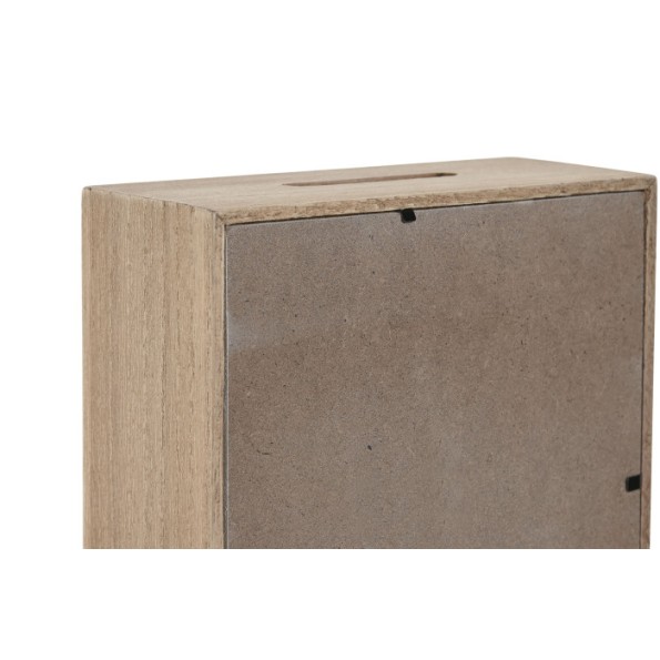 HUCHA MDF CRISTAL 16X7X20 BEIGE