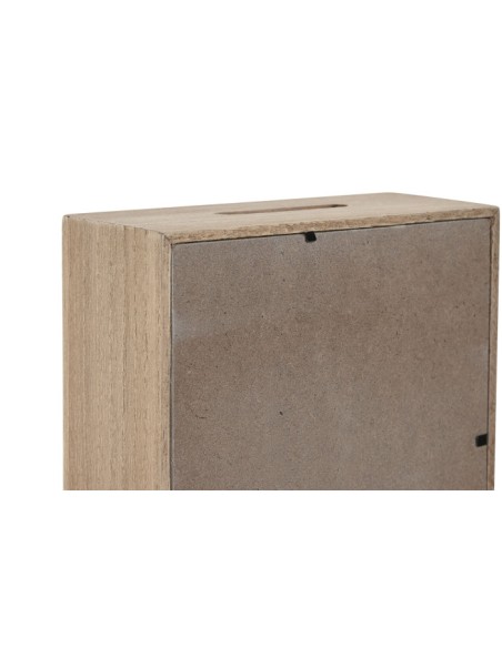 HUCHA MDF CRISTAL 16X7X20 BEIGE