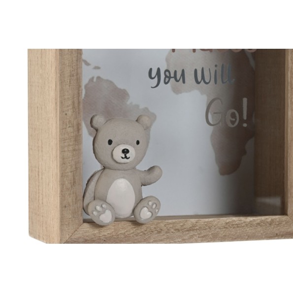 HUCHA MDF CRISTAL 16X7X20 BEIGE