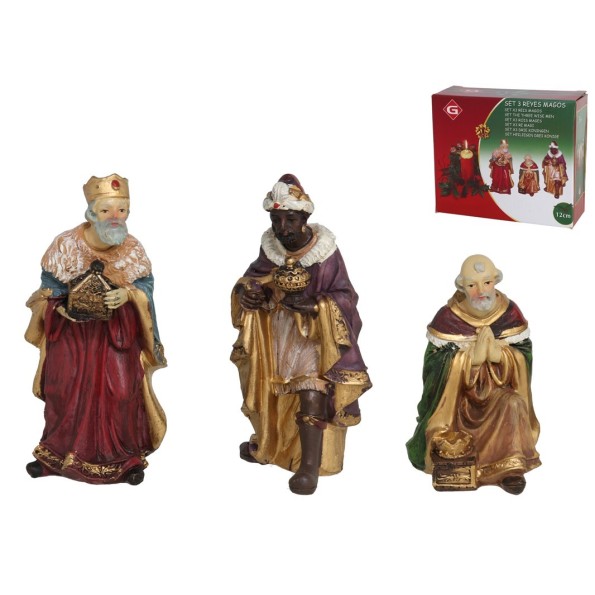 SET 3 REYES MAGOS 12CM