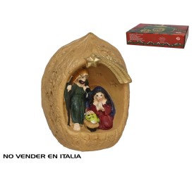 PORTAL NACIMIENTO MINI EN NUEZ 5X7CM
