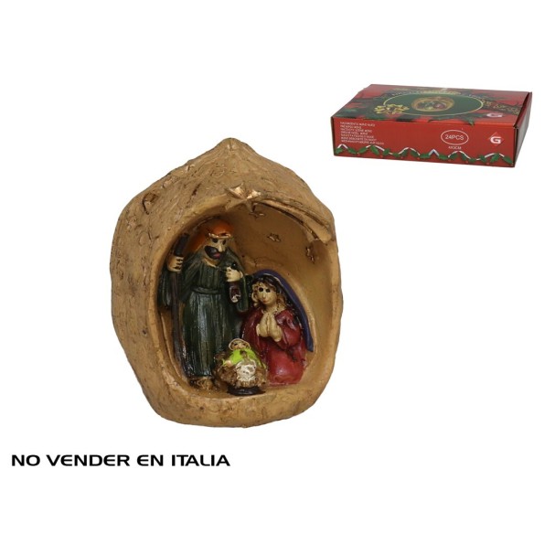 PORTAL NACIMIENTO MINI NUEZ 4X3CM
