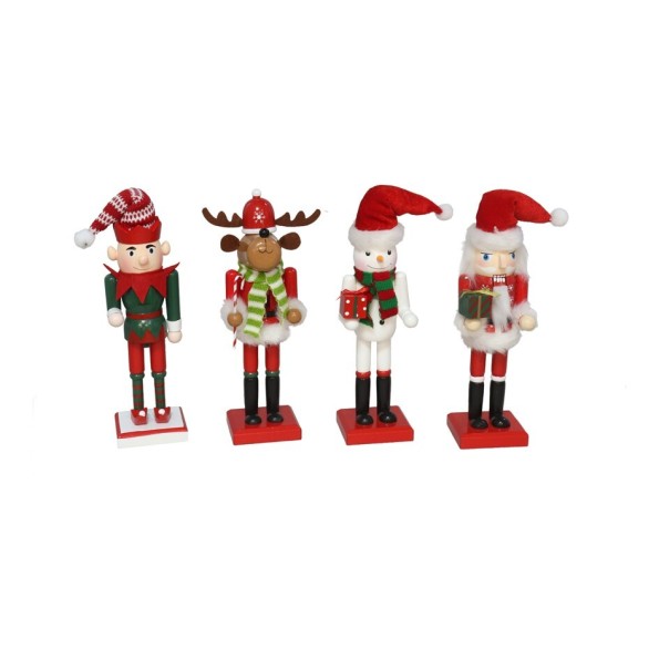 FIGURA XMAS 8X6X25CM 4STD ROJO