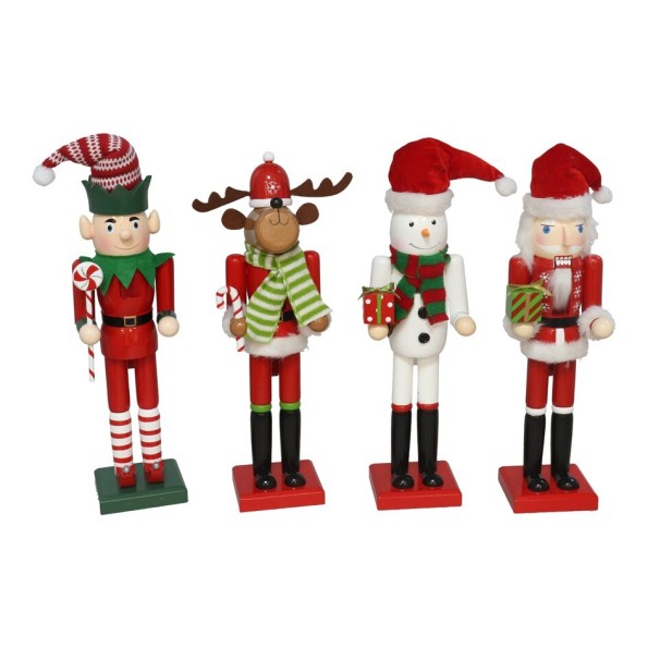 FIGURA XMAS 10X8X38CM 4STD ROJO