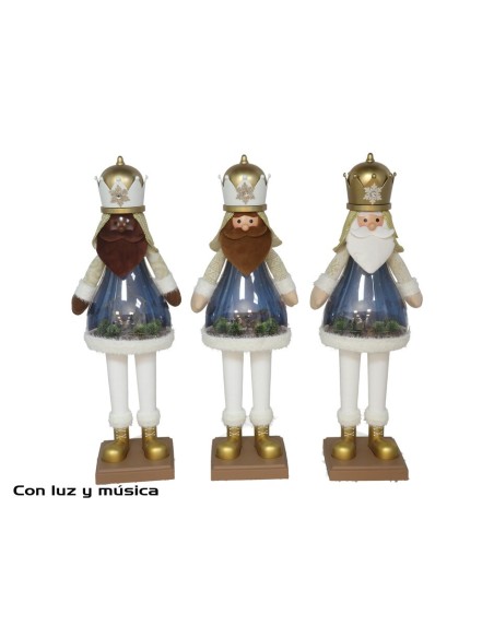 MUÑECO REY MUSICAL 10 LED EMIL 22X17X68CM 3STD