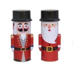 CAJA DE METAL 25CM CILINDRO 2 SURTIDOS