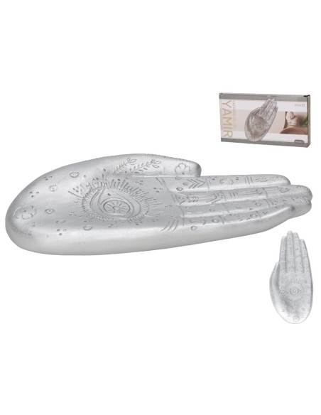 VACIABOLSILLOS MANO YAMIR PLATEADA 20X9,5X2,5 CM R VACIABOLSILLOS MANO YAMIR PLATEADA 20X9,5X2,5 CM R