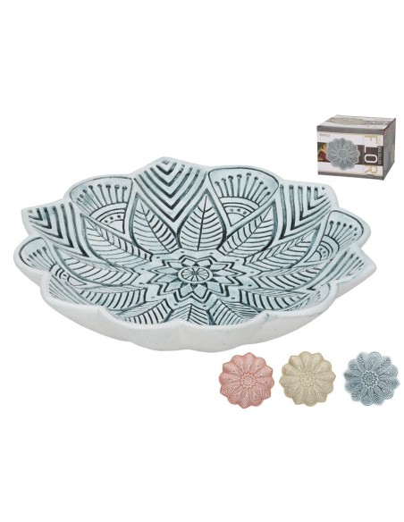 VACIABOLSILLOS FLOR 3 SURT 15X15X3 CM RESINA