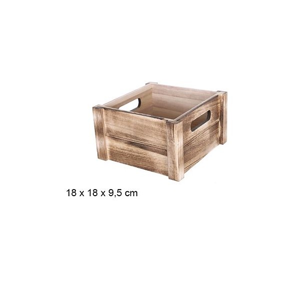 CAJA MADERA VINTAGE 18X18X9.5CM