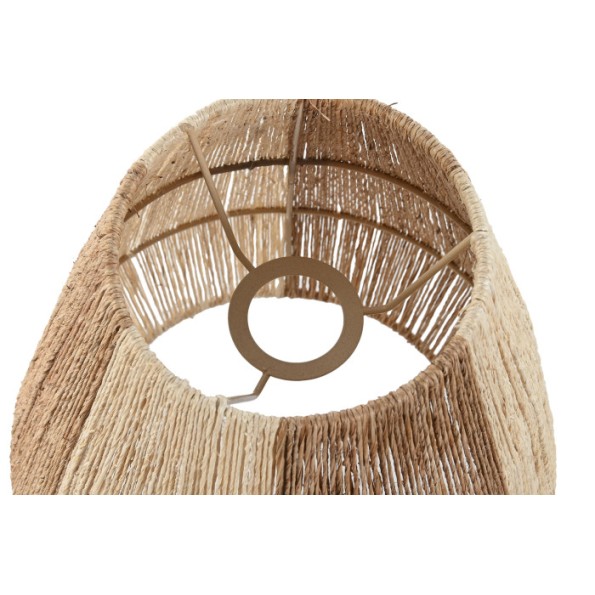 PANTALLA YUTE METAL 30X30X31 NATURAL