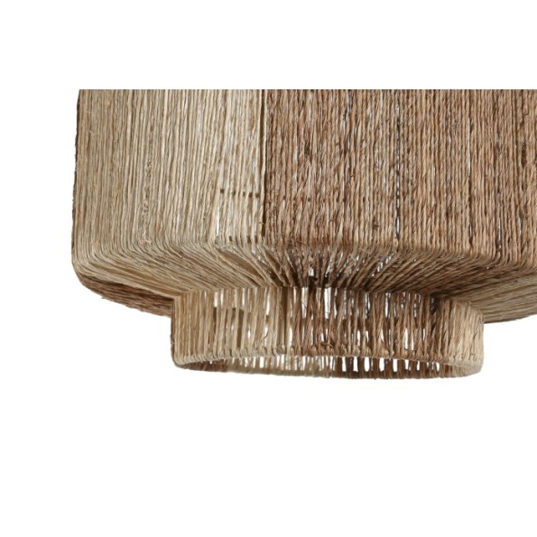 PANTALLA YUTE METAL 30X30X29 NATURAL