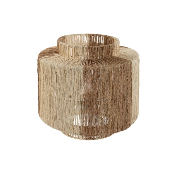 PANTALLA YUTE METAL 30X30X29 NATURAL