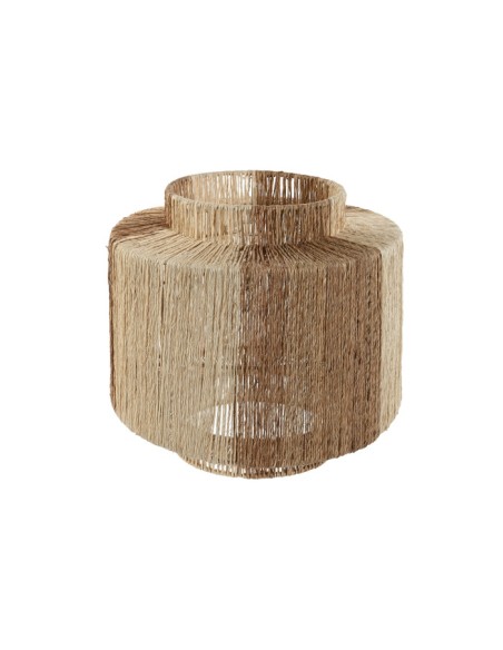 PANTALLA YUTE METAL 30X30X29 NATURAL