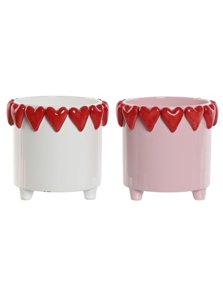 MACETERO DOLOMITE 20X20X19 CORAZONES 2 SURT.