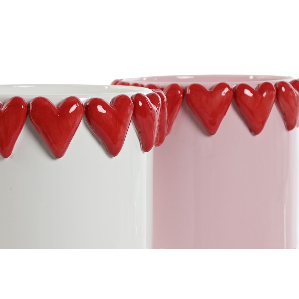 MACETERO DOLOMITE 20X20X19 CORAZONES 2 SURT.