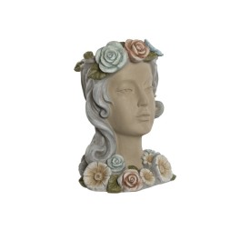 MACETERO MAGNESIA 32X30X48 CHICA FLORES CREMA