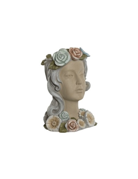 MACETERO MAGNESIA 32X30X48 CHICA FLORES CREMA