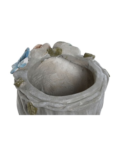 MACETERO MAGNESIA 32X30X48 CHICA FLORES CREMA