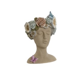 MACETERO MAGNESIA 32X31X52 CHICA FLORES CREMA