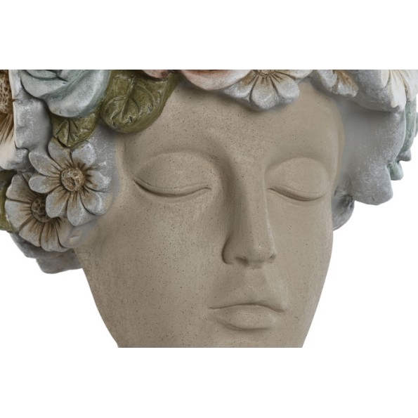 MACETERO MAGNESIA 32X31X52 CHICA FLORES CREMA