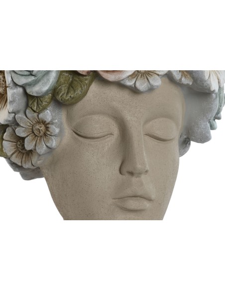 MACETERO MAGNESIA 32X31X52 CHICA FLORES CREMA