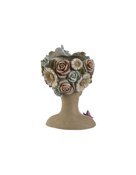 MACETERO MAGNESIA 32X31X52 CHICA FLORES CREMA