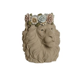 MACETERO MAGNESIA 30X34X39 LEON FLORES CREMA