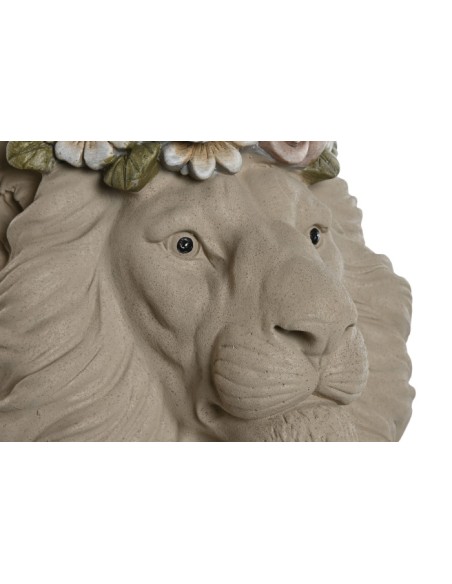 MACETERO MAGNESIA 30X34X39 LEON FLORES CREMA