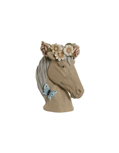 MACETERO MAGNESIA 31X27X42 CABALLO FLORES CREMA MACETERO MAGNESIA 31X27X42 CABALLO FLORES CREMA
