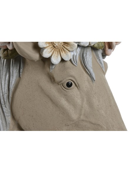 MACETERO MAGNESIA 31X27X42 CABALLO FLORES CREMA MACETERO MAGNESIA 31X27X42 CABALLO FLORES CREMA