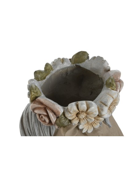 MACETERO MAGNESIA 31X27X42 CABALLO FLORES CREMA MACETERO MAGNESIA 31X27X42 CABALLO FLORES CREMA