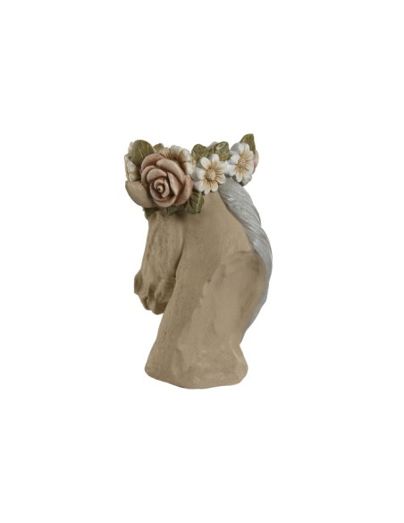 MACETERO MAGNESIA 31X27X42 CABALLO FLORES CREMA MACETERO MAGNESIA 31X27X42 CABALLO FLORES CREMA
