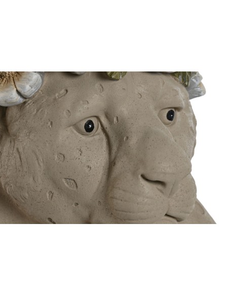 MACETERO MAGNESIA 24X30X42 LEOPARDO FLORES CREMA