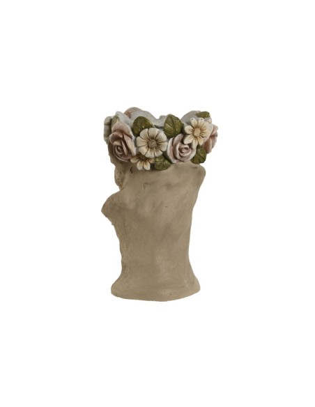 MACETERO MAGNESIA 24X30X42 LEOPARDO FLORES CREMA