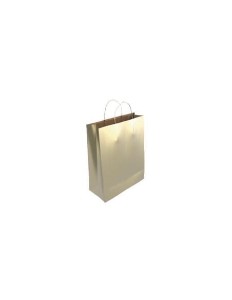 BOLSA PAPEL KRAFT ORO XS 18x8x24 cm