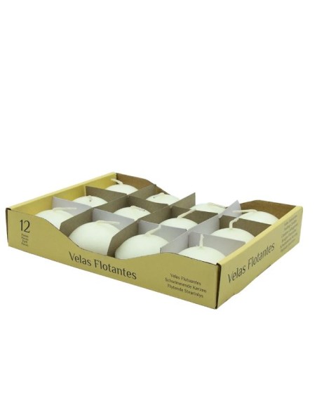 ESTUCHE 12 VELAS FLOTANTES 4H CREMA