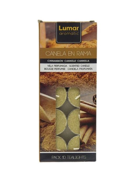 ESTUCHE 10 TEALIGHTS PERF. CANELA EN RAMA
