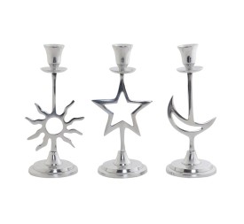 CANDELABRO ALUMINIO 12,5X10,5X26,5 ESTRELLA 3 SURT