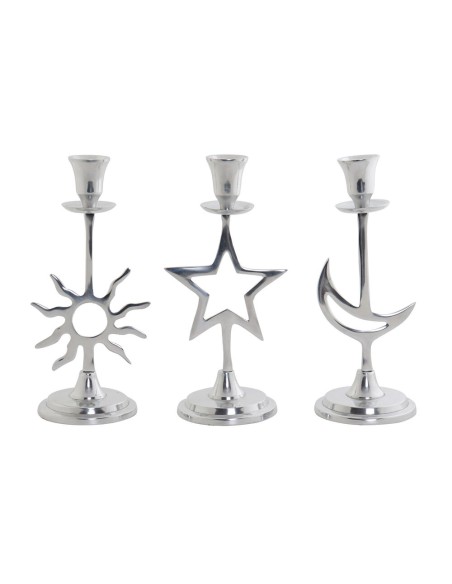 CANDELABRO ALUMINIO 12,5X10,5X26,5 ESTRELLA 3 SURT