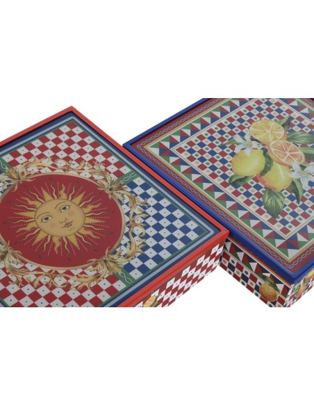 CAJA INFUSIONES MDF 24X24X6,5 LIMONES 2 SURT.