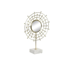 ESPEJO METAL MARMOL 32X10X44 ESPEJO OJO DE PEZ