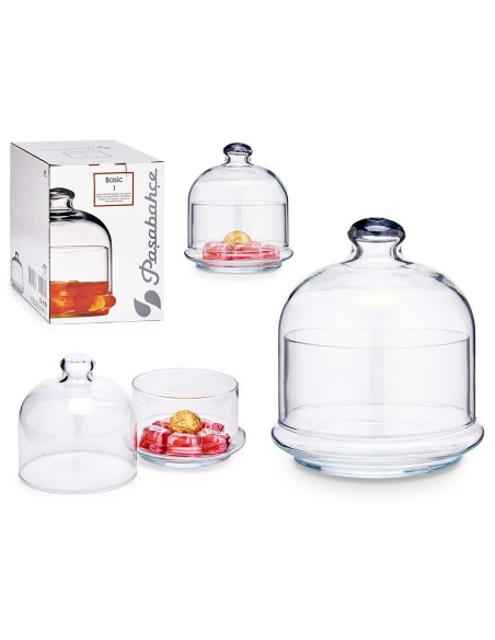 BOMBONERA CON BASE ALTA BASIC 11,5 x 11,5 x 13,5 cm.