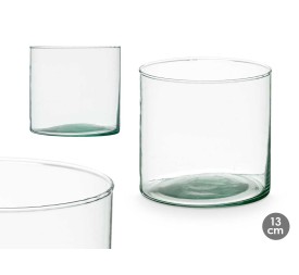 JARRON VIDRIO RECICLADO CILINDRO 13 CM