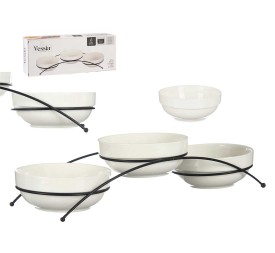 SET 3 BOLS PORCELANA BLANCA REDONDOS 350ML C SOPOR