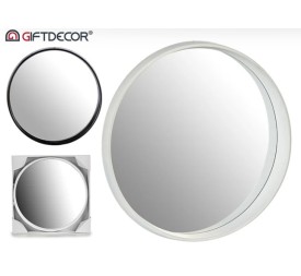 ESPEJO REDONDO 2 COL MIX BLANCO NEGRO