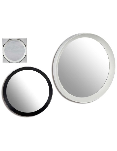 ESPEJO REDONDO 2 COL MIX GR BLANCO NEGRO