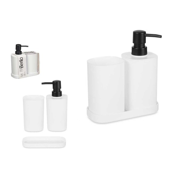 SET 3 PZS BAÑO PLASTICO BLANCO