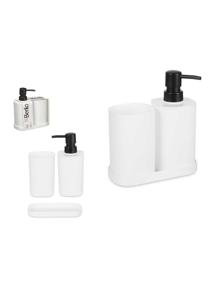 SET 3 PZS BAÑO PLASTICO BLANCO